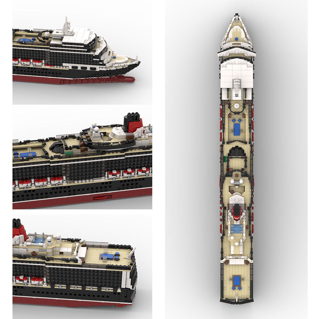 MOC-119910 Queen Elizabeth (Building instructions only) Klemmbausteine-LesDiy-Klemmbausteine