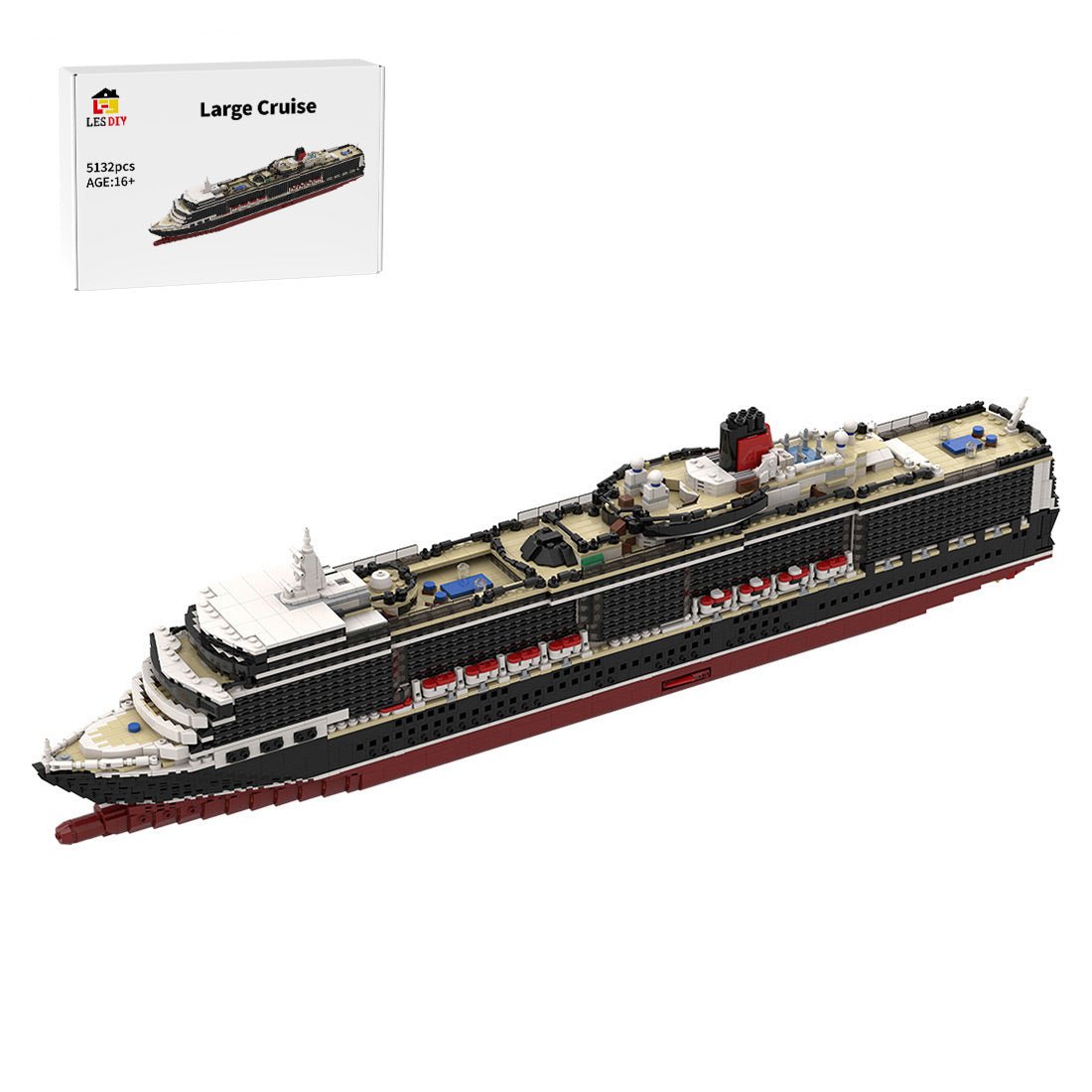 MOC-119910 Queen Elizabeth (Building instructions only) Klemmbausteine-LesDiy-Klemmbausteine