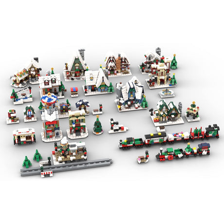 MOC - 124484 Mini Winter Village Collection 2022 - The Full Set Klemmbausteine - LesDiy - Klemmbausteine