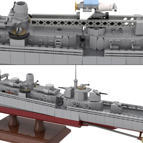 MOC - 124716 1/200 Scale Fletcher - Class Destroyer - LesDiy - Klemmbausteine