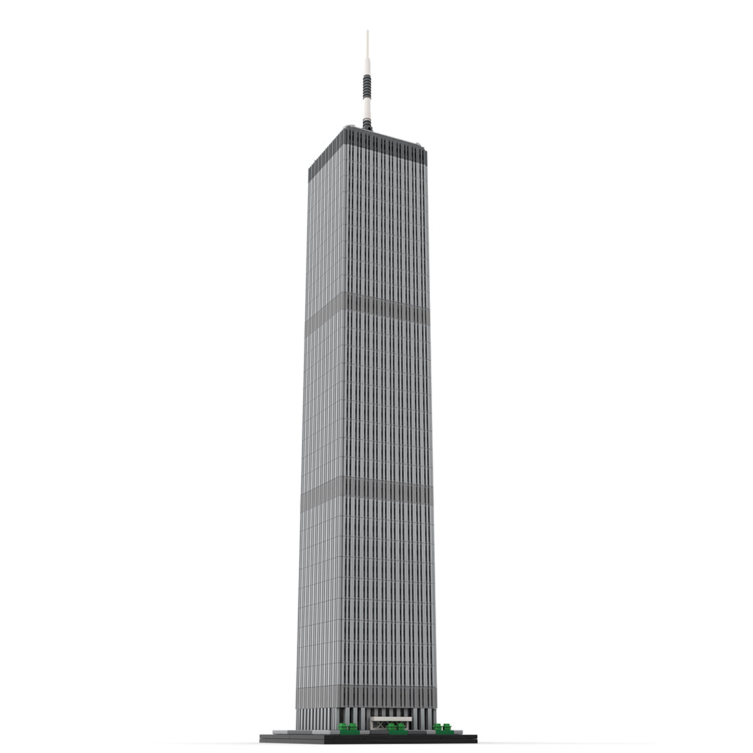 MOC - 127129 World Trade Center 1:800 Scale (North Tower) Klemmbausteine - LesDiy - Klemmbausteine