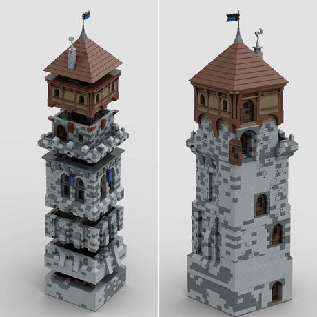 MOC - 131250 H15 Großer vorderer Turm Klemmbausteine - LesDiy - Klemmbausteine