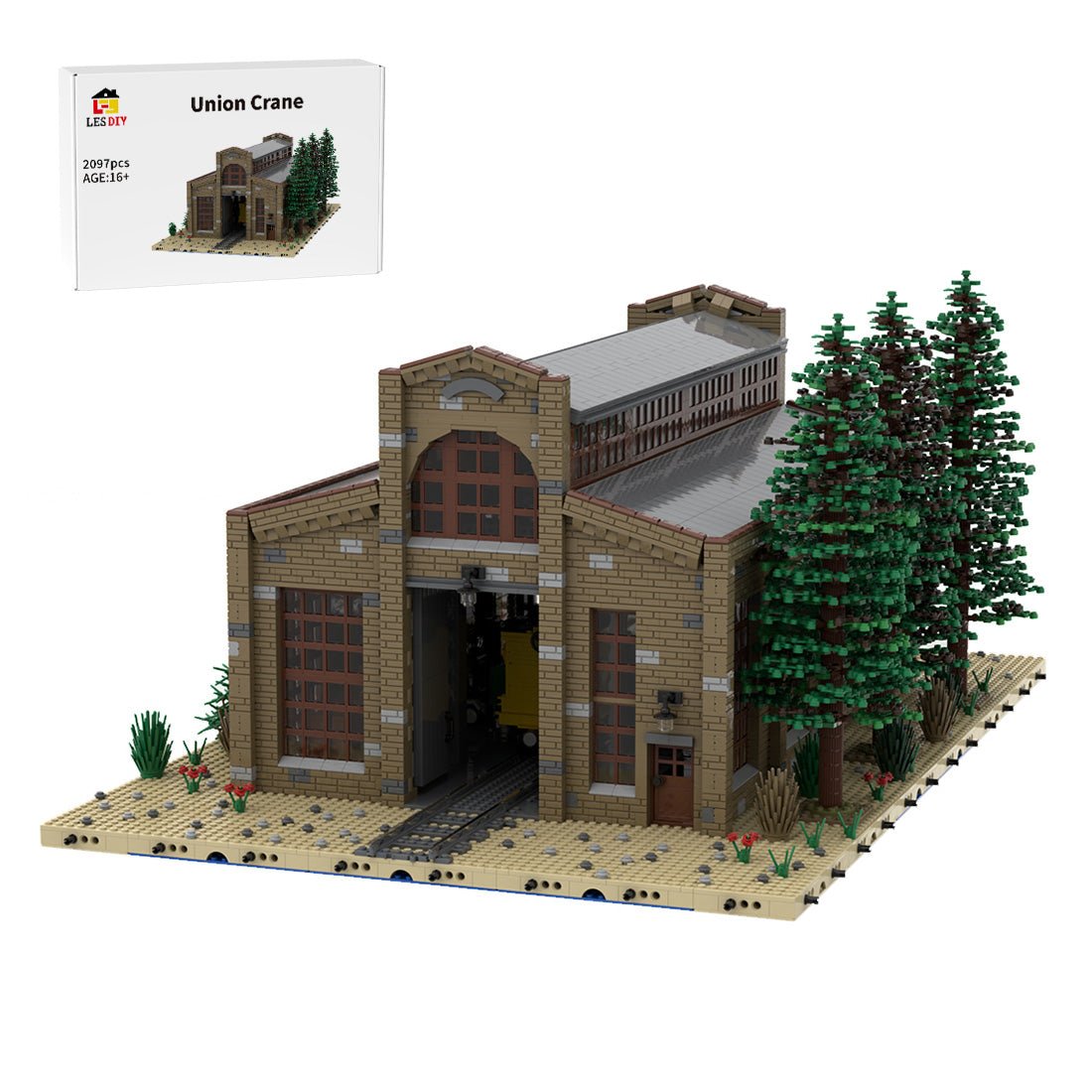 MOC - 139273 Union Crane and Shovel Warehouse Klemmbausteine - LesDiy - Klemmbausteine