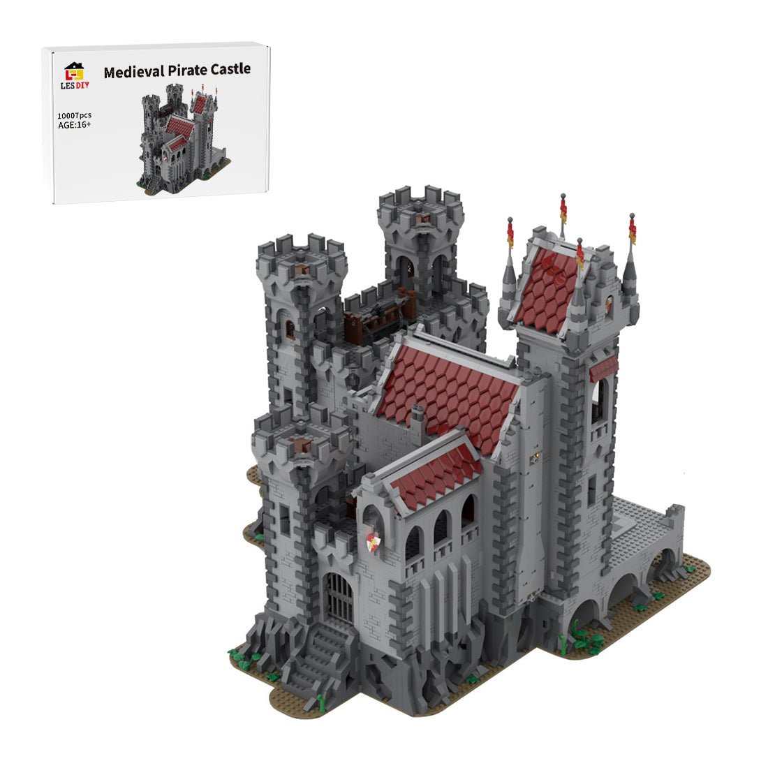 MOC - 143001 Red Lions Castle II Klemmbausteine - LesDiy - Klemmbausteine