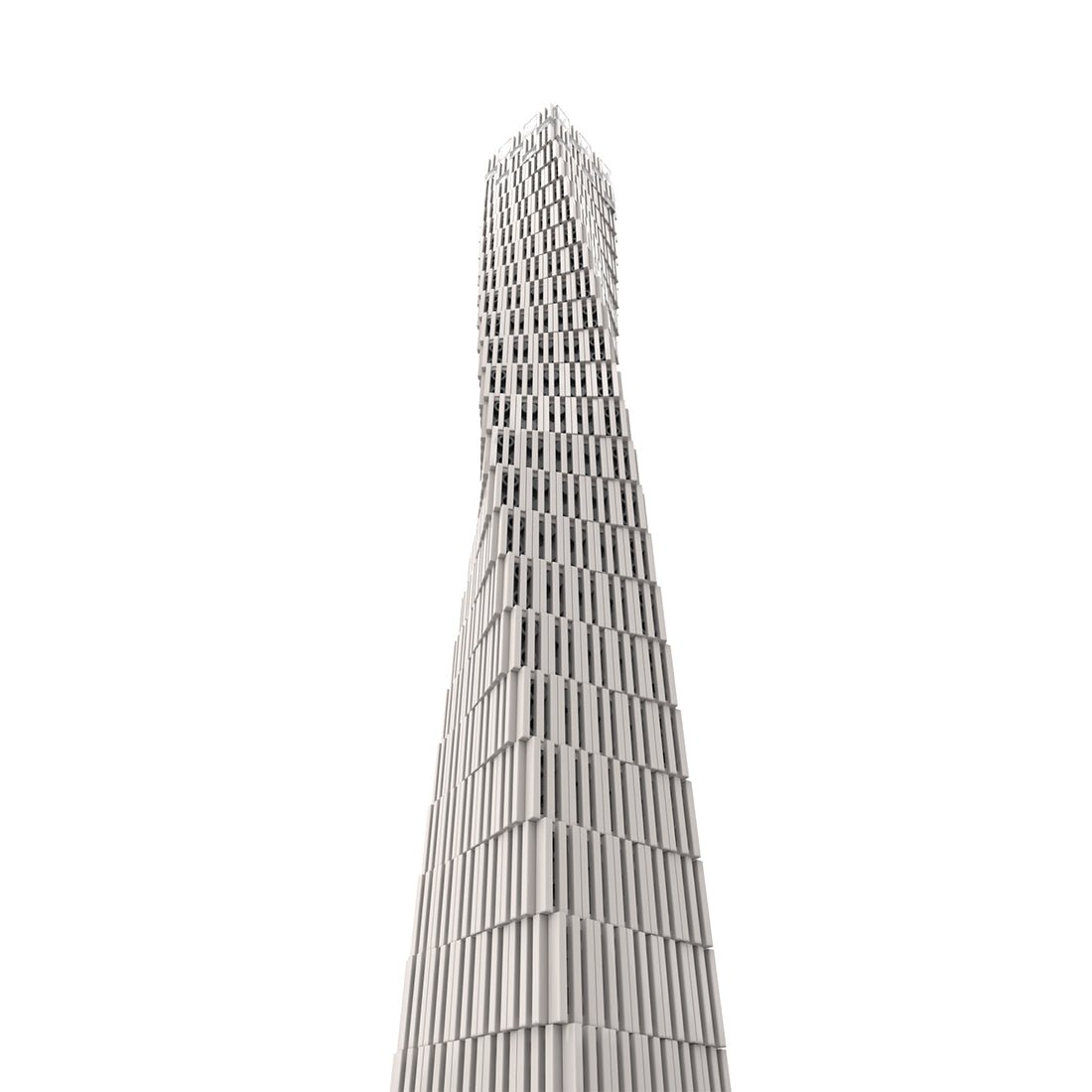 MOC - 152436 Cayan Tower (Infinity Tower) Dubai Maßstab 1:800 Klemmbausteine - LesDiy - Klemmbausteine