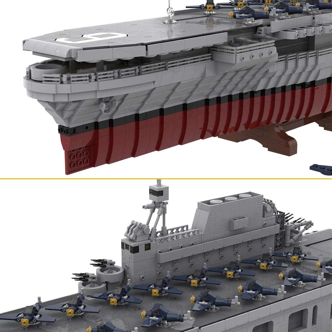 MOC - 15594 USS Enterprise (CV - 6) - LesDiy - Klemmbausteine