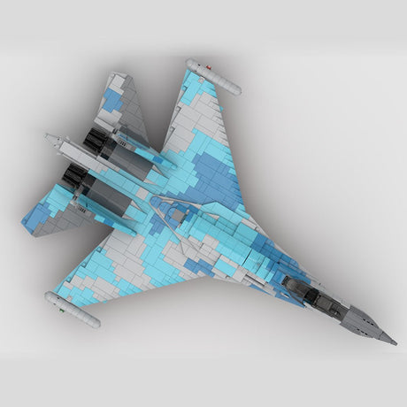 MOC - 156330 Su - 35 Militärkampfflugzeug - LesDiy - Klemmbausteine