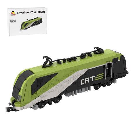 MOC - 156337 City Airport Train (CAT) train locomotive Klemmbausteine - LesDiy - Klemmbausteine