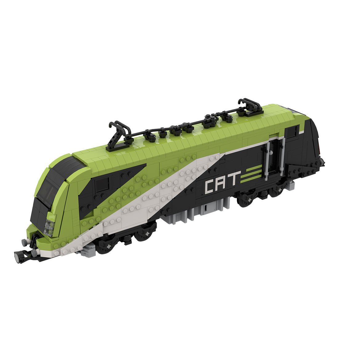 MOC - 156337 City Airport Train (CAT) train locomotive Klemmbausteine - LesDiy - Klemmbausteine