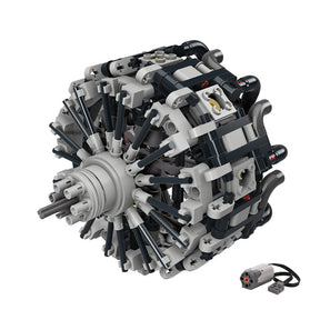 MOC - 158931 9 Cylinder Radial Engine Klemmbausteine - LesDiy - Klemmbausteine