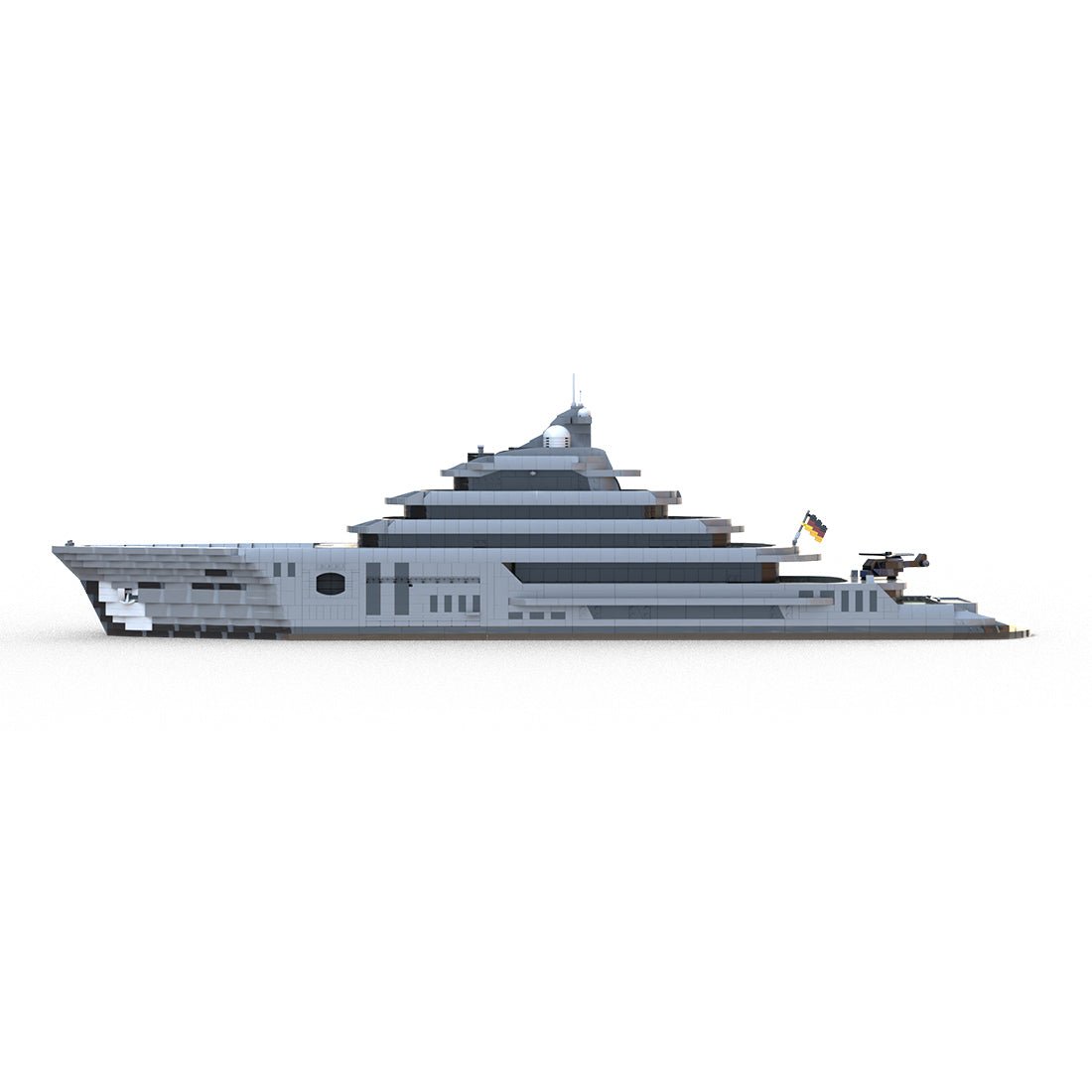 MOC - 162171 Super - Luxus - Großyacht Klemmbausteine - LesDiy - Klemmbausteine