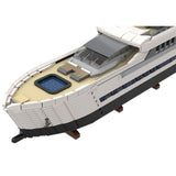 MOC - 164155 White Large Luxury Yacht Klemmbausteine - LesDiy - Klemmbausteine