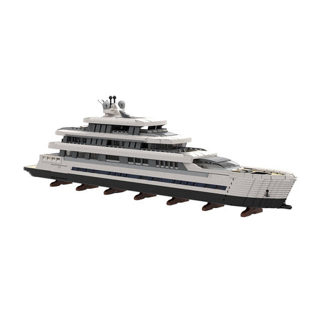 MOC - 164155 White Large Luxury Yacht Klemmbausteine - LesDiy - Klemmbausteine
