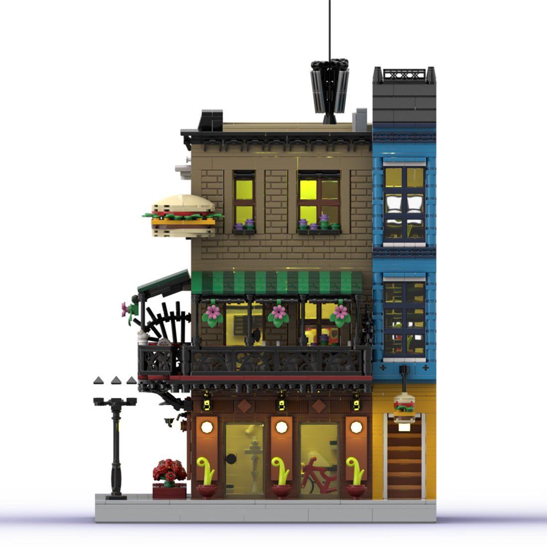 MOC - 165373 New Orleans Hamburger Joint Klemmbausteine - LesDiy - Klemmbausteine