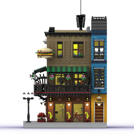 MOC - 165373 New Orleans Hamburger Joint Klemmbausteine - LesDiy - Klemmbausteine