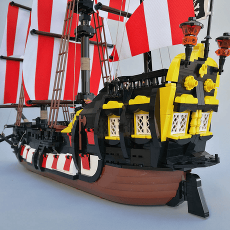 MOC - 166879 Medieval Barracuda - ship Klemmbausteine（ohne Segel） - LesDiy - Klemmbausteine