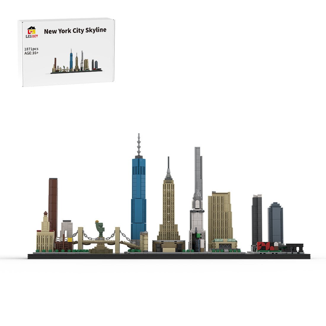 MOC - 171090 1/2000 ScaleNew York City Skyline Klemmbausteine - LesDiy - Klemmbausteine