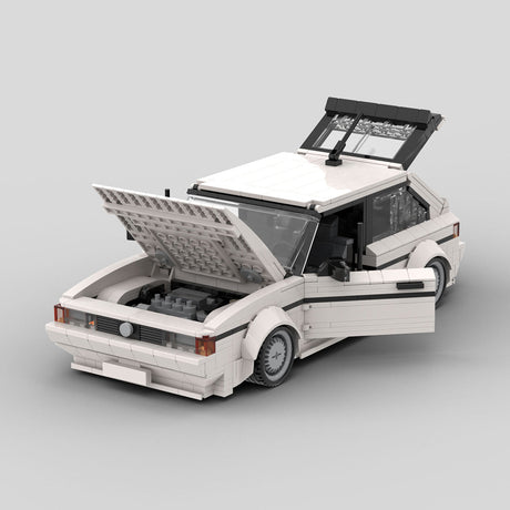 MOC-172054 VW Scirocco GL/GTX White Klemmbausteine-LesDiy-Klemmbausteine