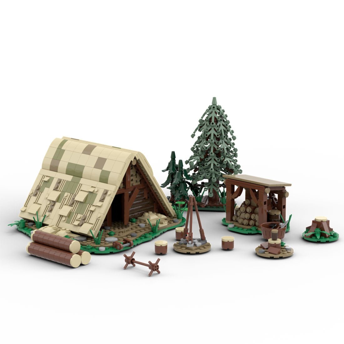 MOC - 173176 Medieval Woodcutter Lodge Klemmbausteine - LesDiy - Klemmbausteine