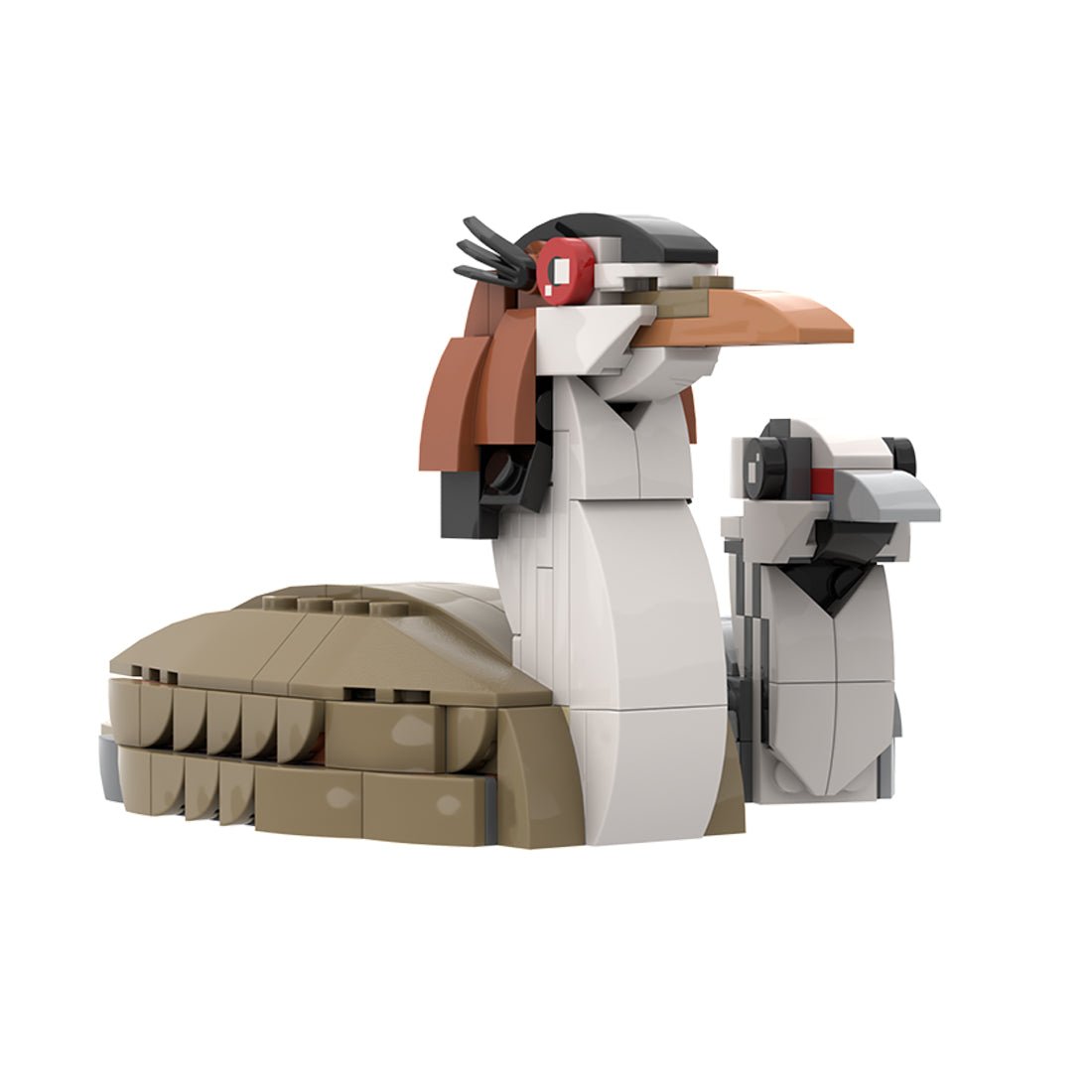 MOC - 175055 Great crested grebe and chick Klemmbausteine - LesDiy - Klemmbausteine