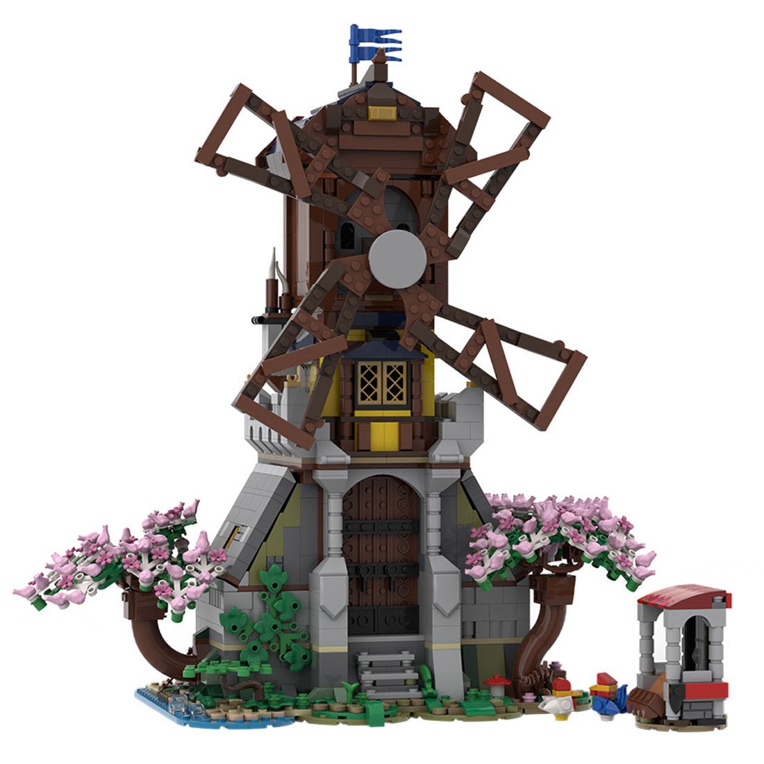 MOC - 182124 Medieval Forest Windmill Klemmbausteine - LesDiy - Klemmbausteine