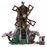 MOC - 182124 Medieval Forest Windmill Klemmbausteine - LesDiy - Klemmbausteine
