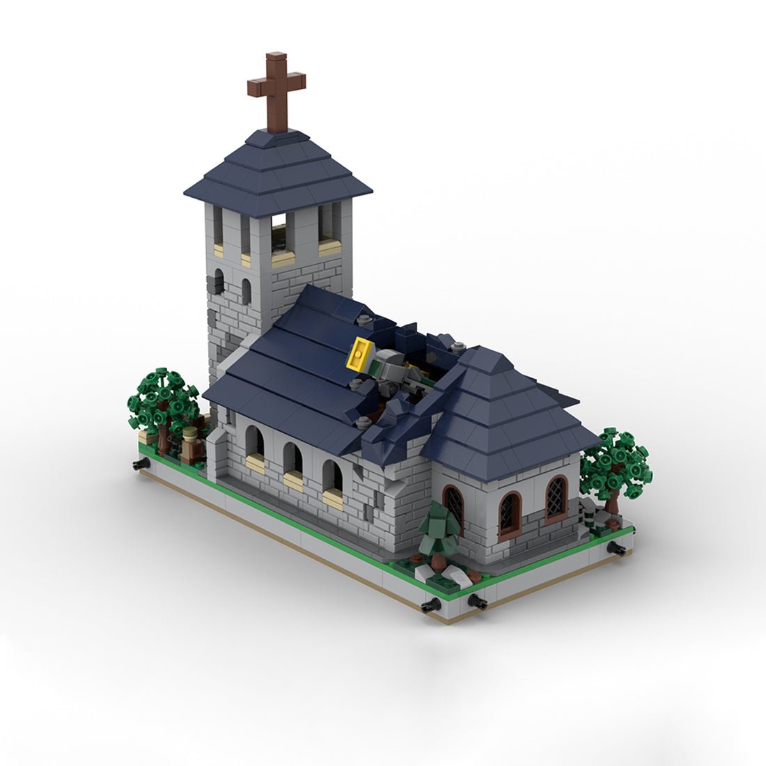 MOC - 183062 Mini World War II Sand Table - Module 4 - Church Klemmbausteine - LesDiy - Klemmbausteine
