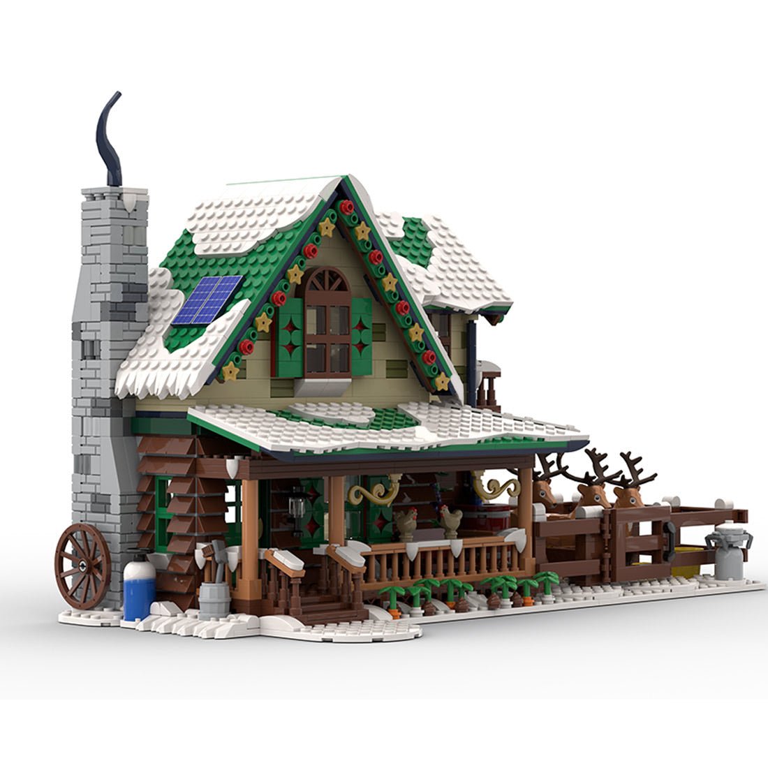 MOC - 183213 Winter Village Reindeer Ranch Klemmbausteine - LesDiy - Klemmbausteine