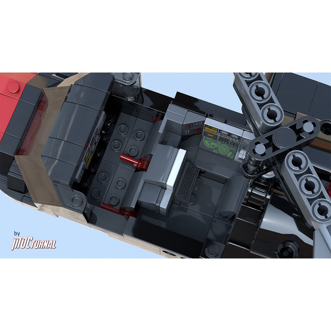 MOC - 184933 MOCturnal AIRWOLF series: REDWOLF Klemmbausteine - LesDiy - Klemmbausteine