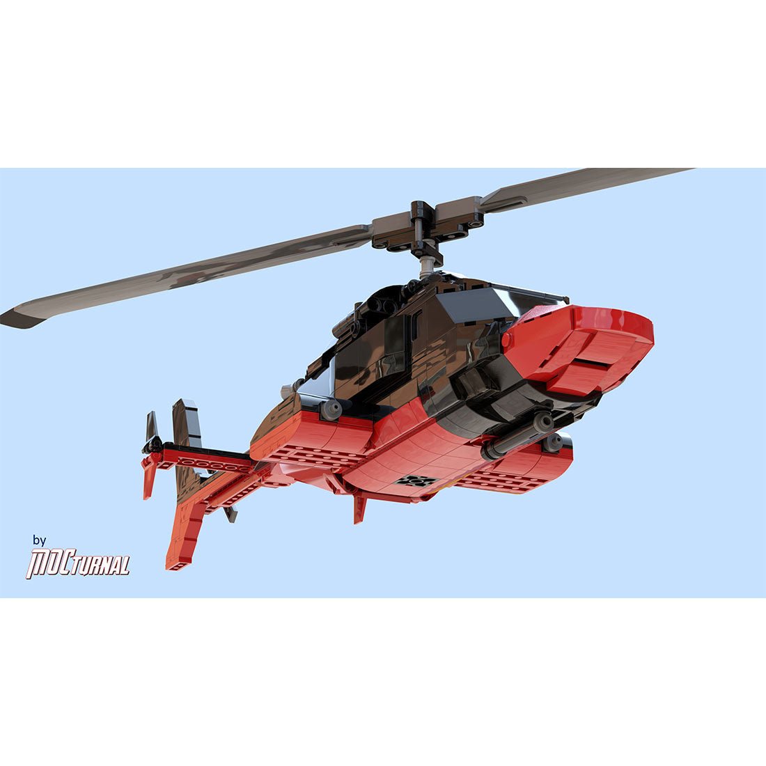MOC - 184933 MOCturnal AIRWOLF series: REDWOLF Klemmbausteine - LesDiy - Klemmbausteine