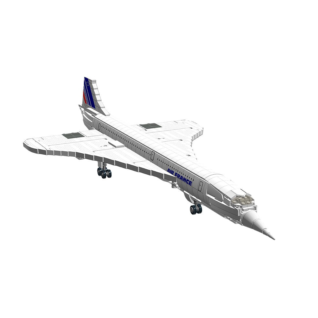 MOC 1/90 Concorde Verkehrsflugzeug Klemmbausteine - LesDiy - Klemmbausteine
