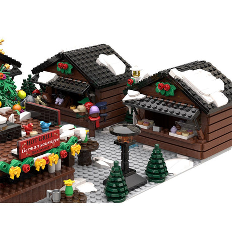 MOC - 201458 European Style Christmas Market Klemmbausteine - LesDiy - Klemmbausteine