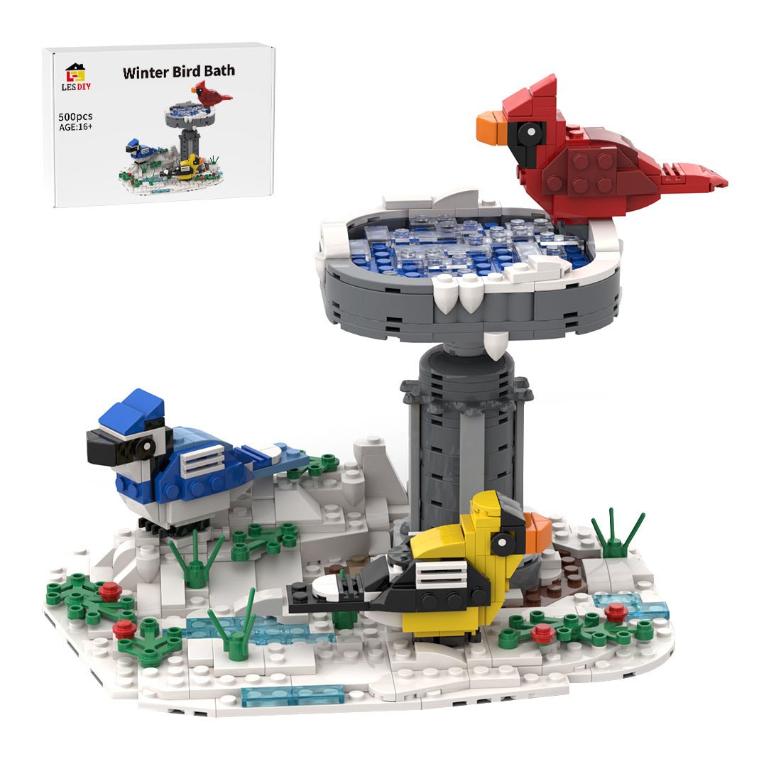 MOC - 203446 Winter Bird bath Klemmbausteine - LesDiy - Klemmbausteine
