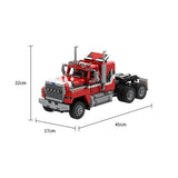 MOC - 218874 Ford LTL 9000 6x6 RED Klemmbausteine - LesDiy - Klemmbausteine