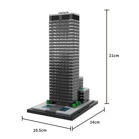 MOC - 219954 Seagram Building 1:800 Scale Klemmbausteine - LesDiy - Klemmbausteine