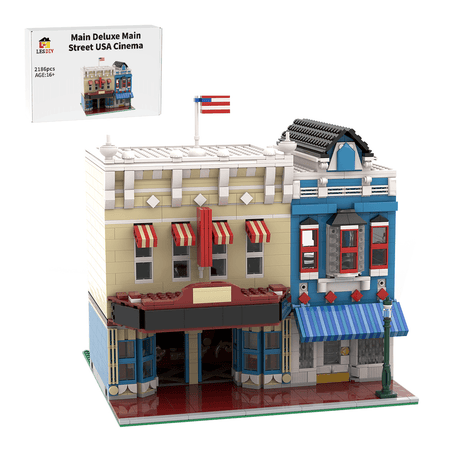 MOC - 220451 Deluxe Main Street USA Cinema Klemmbausteine - LesDiy - Klemmbausteine