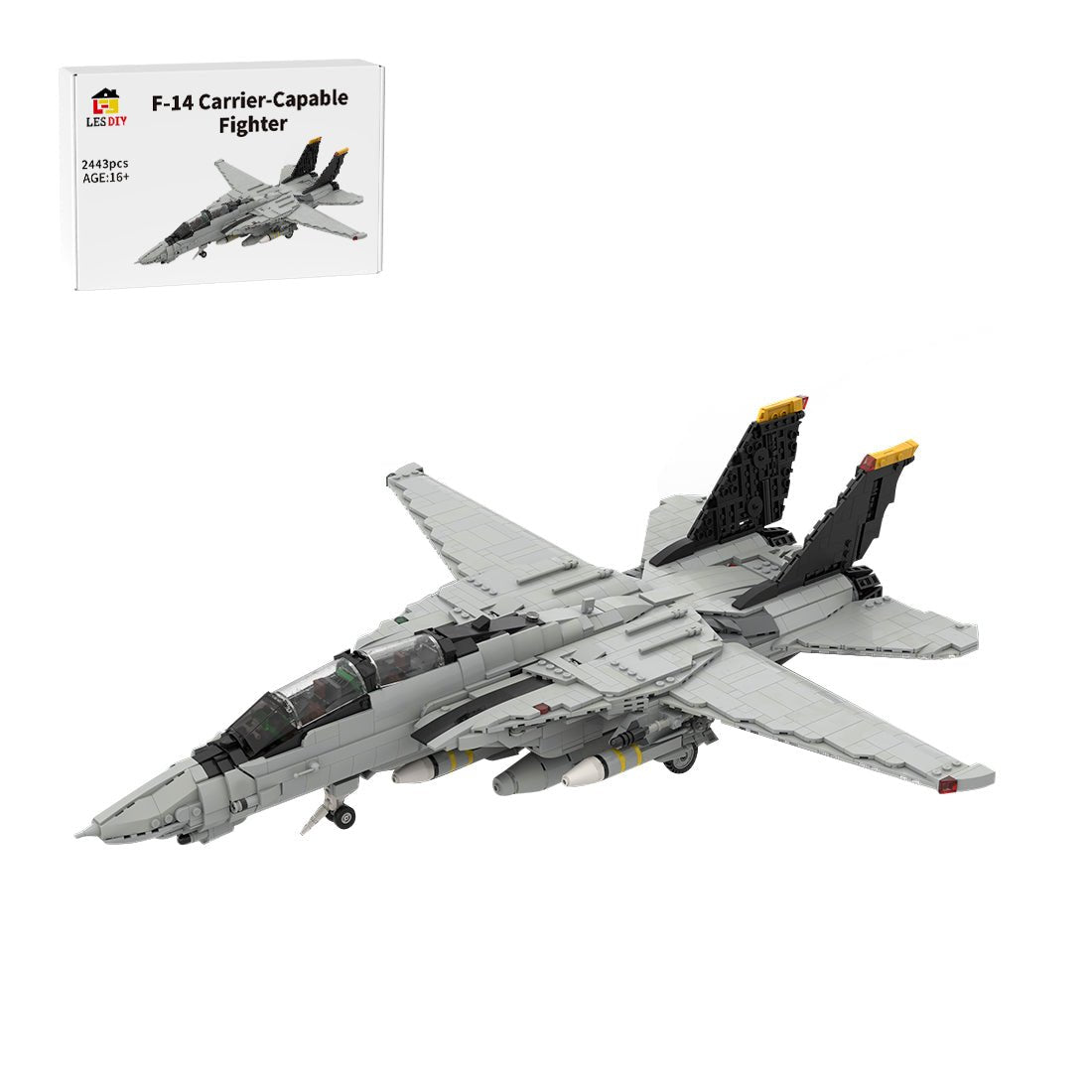 MOC - 223761 Grumman F - 14 TOMCAT - 1:35 Scale (v3) Klemmbausteine - LesDiy - Klemmbausteine