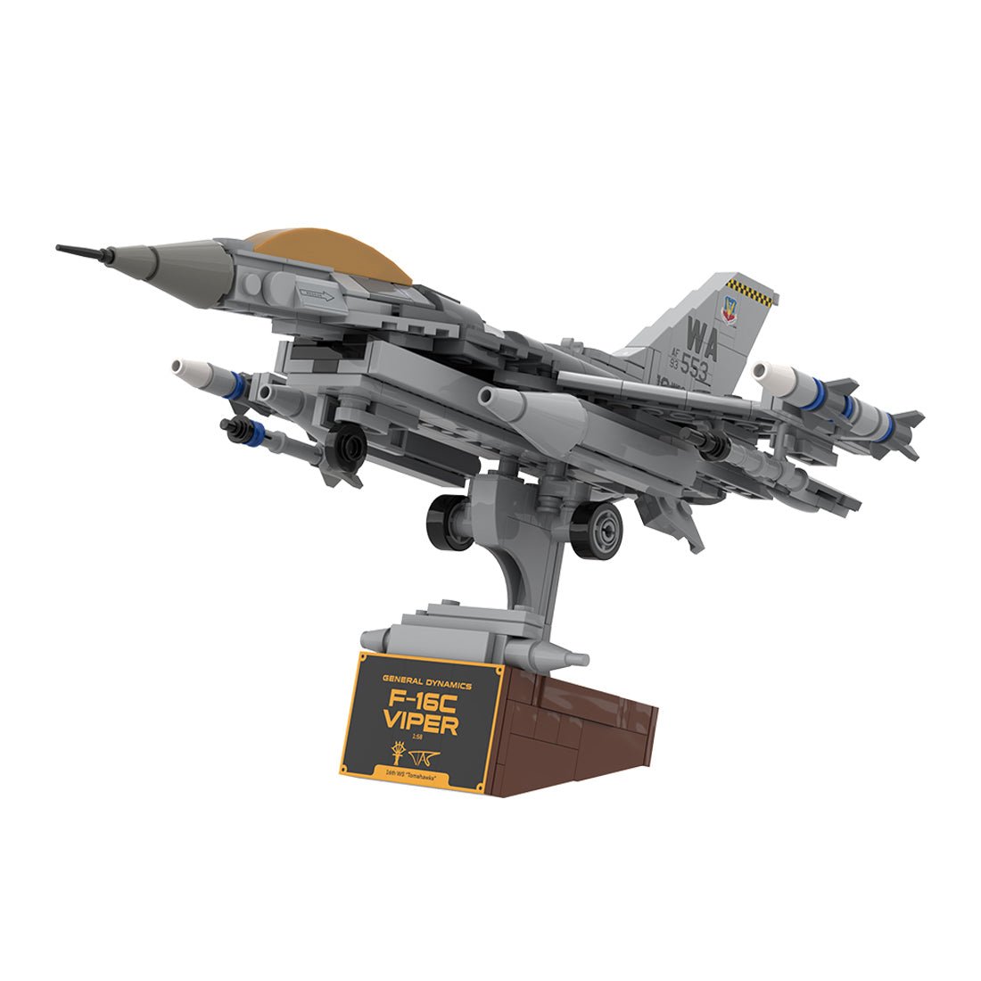 MOC - 224853 F - 16C Fighting Falcon, Nellis (1:58) Klemmbausteine - LesDiy - Klemmbausteine