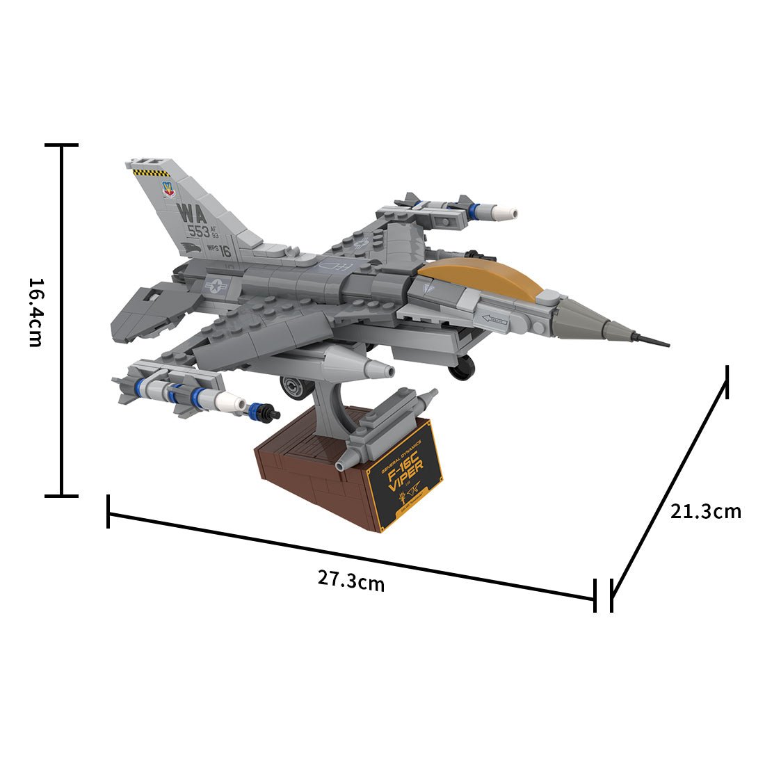 MOC - 224853 F - 16C Fighting Falcon, Nellis (1:58) Klemmbausteine - LesDiy - Klemmbausteine