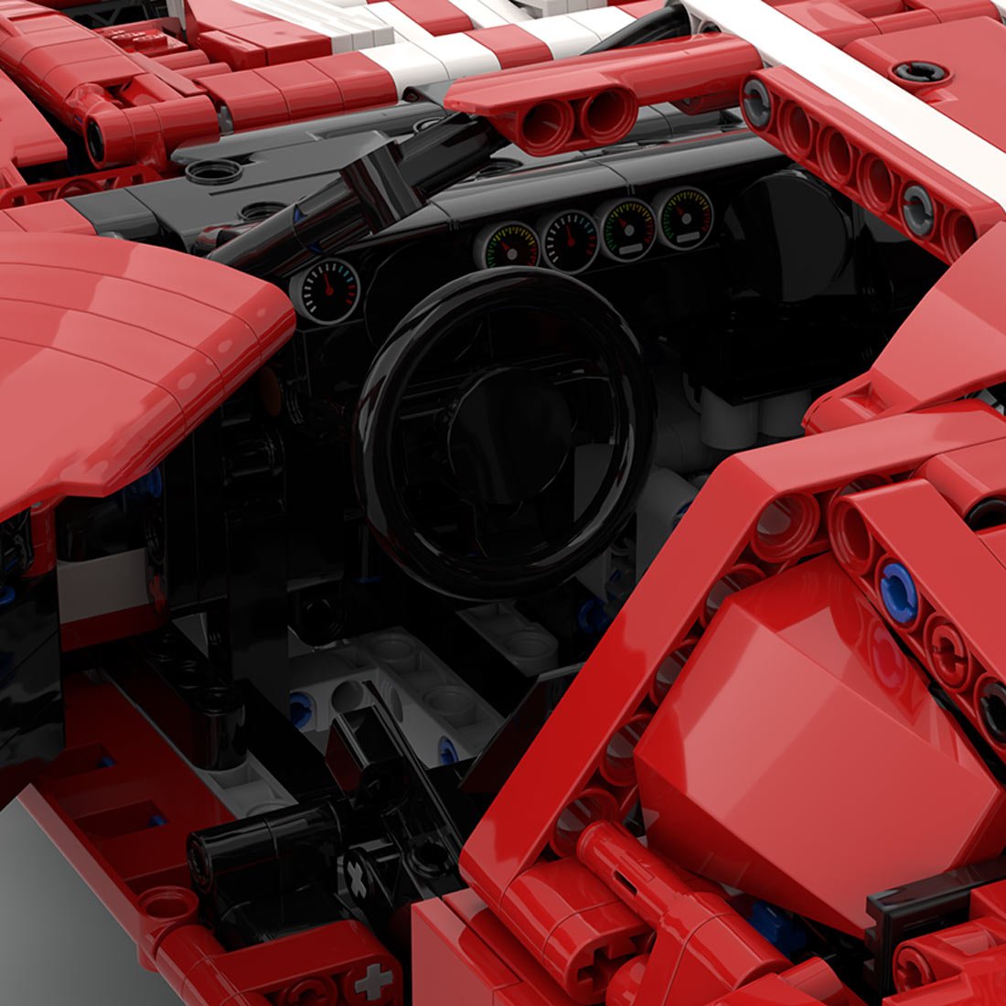 MOC - 224910 1/8 Scale Ford GT Klemmbausteine - LesDiy - Klemmbausteine