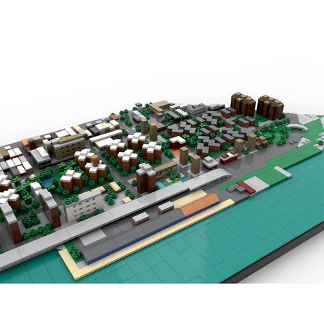 MOC - 225884 1/2000 Scale Lower Manhattan Bridge Area Klemmbausteine - LesDiy - Klemmbausteine