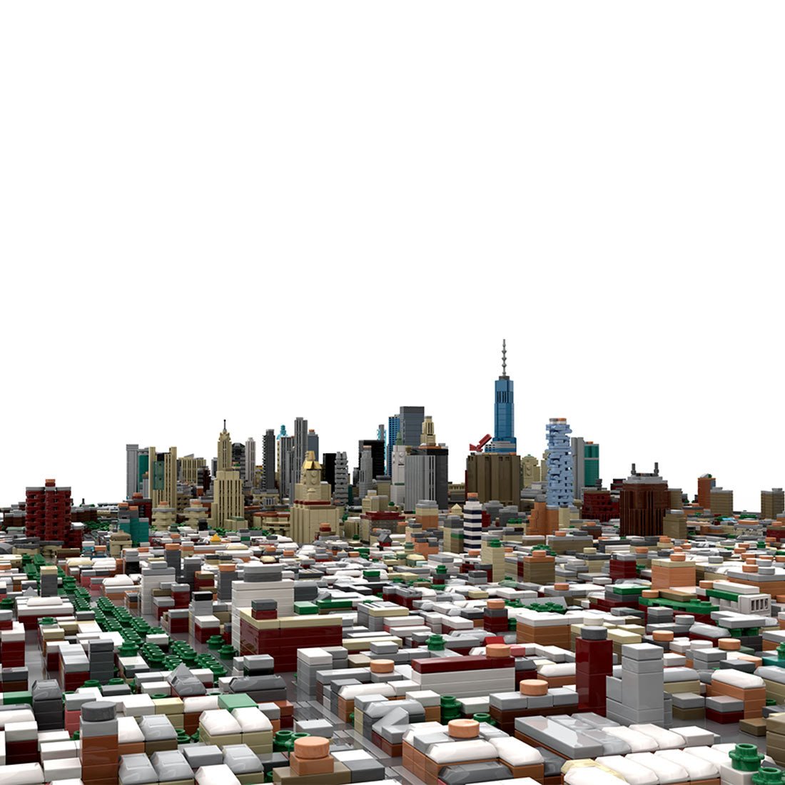 MOC - 225884 1/2000 Scale Lower Manhattan - New York City Klemmbausteine - LesDiy - Klemmbausteine