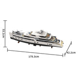 MOC - 230069 1/38 Scale Ultra MEGA Yacht Klemmbausteine - LesDiy - Klemmbausteine