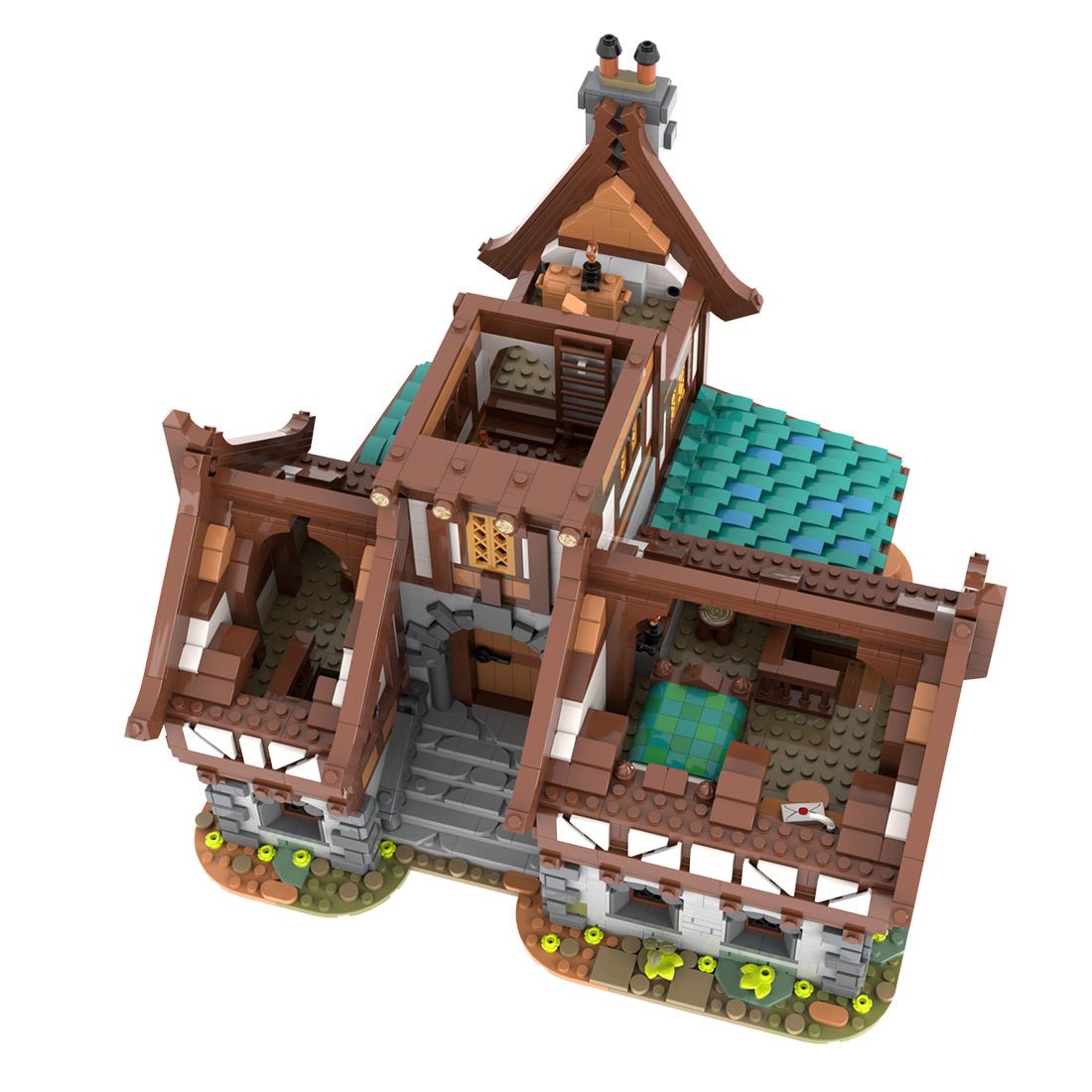 MOC-235629 Drunken Dragon Medieval Tavern Klemmbausteine-LesDiy-Klemmbausteine