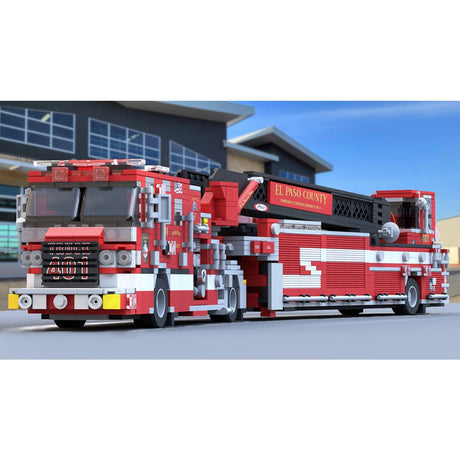 MOC - 242542 2023 Pierce Quantum Tiller Ladder Fire Truck El paso County Klemmbausteine - LesDiy - Klemmbausteine