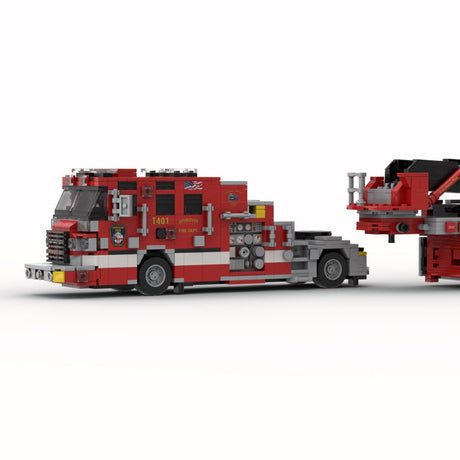 MOC - 242542 2023 Pierce Quantum Tiller Ladder Fire Truck El paso County Klemmbausteine - LesDiy - Klemmbausteine