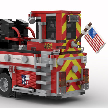 MOC - 242542 2023 Pierce Quantum Tiller Ladder Fire Truck El paso County Klemmbausteine - LesDiy - Klemmbausteine