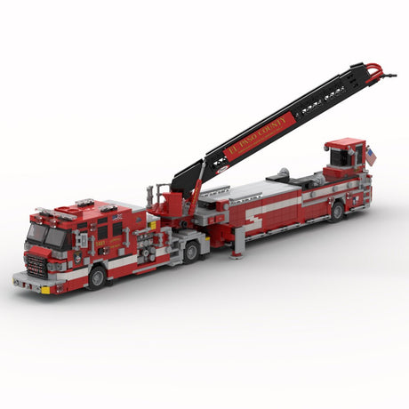 MOC - 242542 2023 Pierce Quantum Tiller Ladder Fire Truck El paso County Klemmbausteine - LesDiy - Klemmbausteine