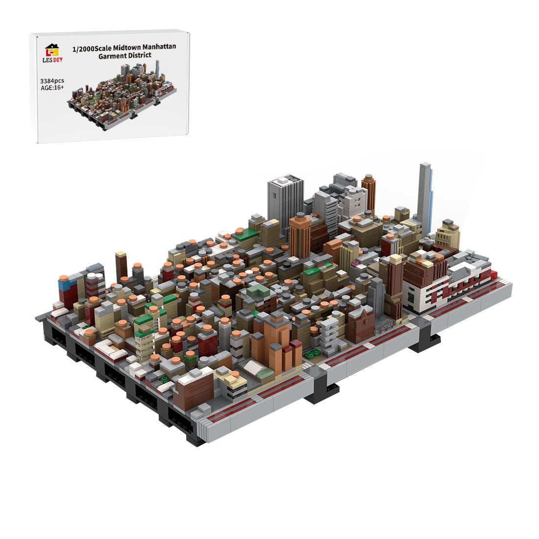 MOC - 243095 1/2000Scale NYC - Midtown Manhattan Garment District Klemmbausteine - LesDiy - Klemmbausteine