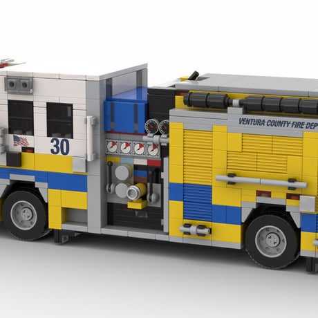 MOC - 245828 2015 Rosenbauer Commander Fire Engine Ventura County Klemmbausteine - LesDiy - Klemmbausteine